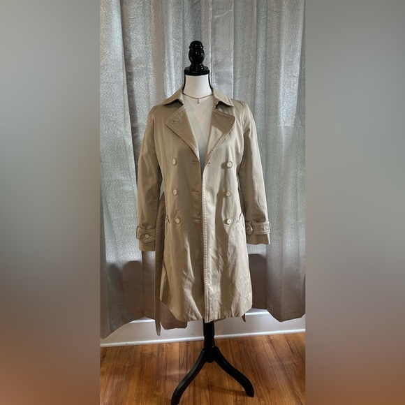 Coach Beige Double-Breasted Trench Coat - Picture 1 of 16